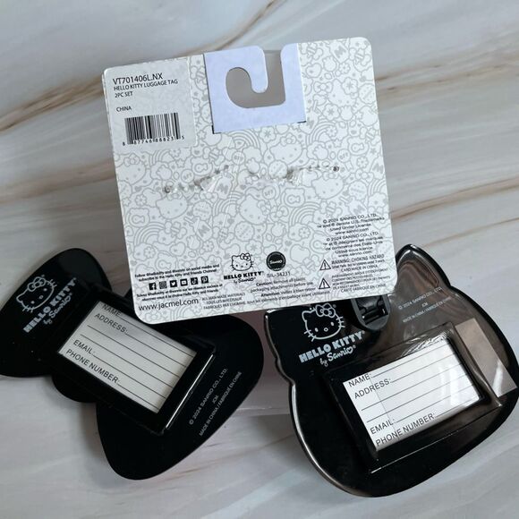 Hello Kitty White Face & Pink Bow Kids Bag & Luggage Tags Set - Picture 2 of 6